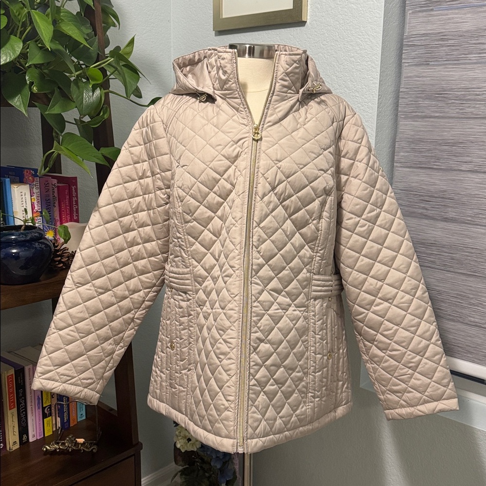 Laundry By Shelli Segal Quilted Plus Size Hooded Jacket